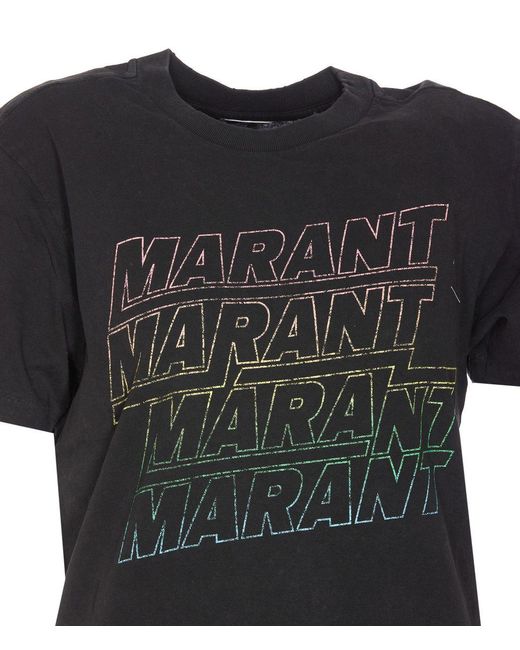 Isabel Marant Black Cotton T-Shirt