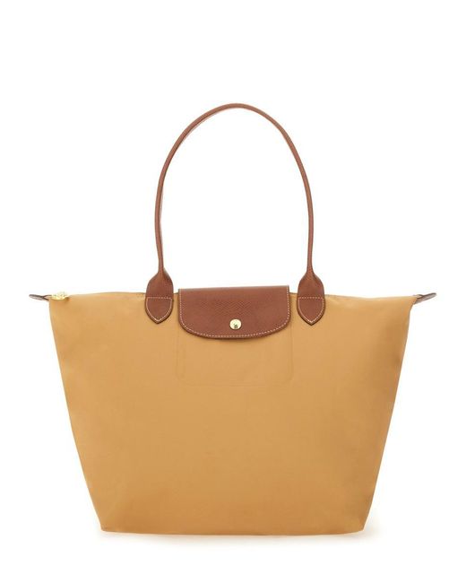 Longchamp White Le Pliage Large Bag