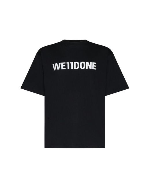 we11done Black T-shirts And Polos for men
