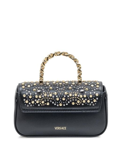 Versace Blue Mini Top Handle