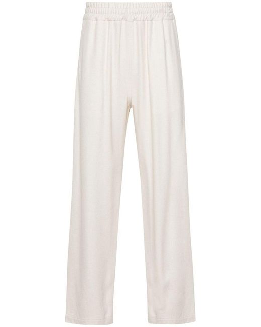 Gcds White Sports Trousers With Embroidery for men