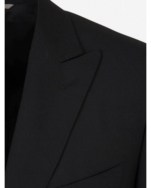 Canali Black Wool Travel Suit for men