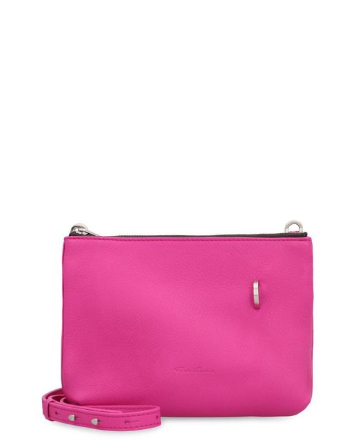 Rick Owens Purple Adri Mini Leather Shoulder Bag for men