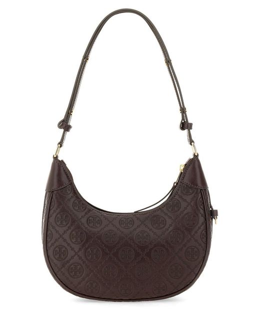 Tory Burch Brown Crescent Moon Handbag