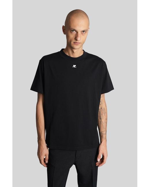 Courreges Black T-Shirt for men