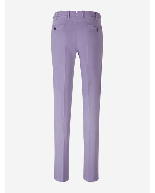 PT Torino Pink Slim-fit Cotton Trousers for men