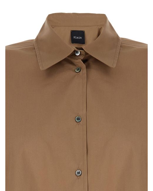 Plain Brown Oversized Shirt