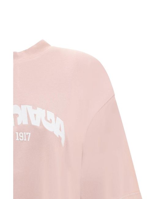 Balenciaga Pink Cotton Crew-neck T-shirt