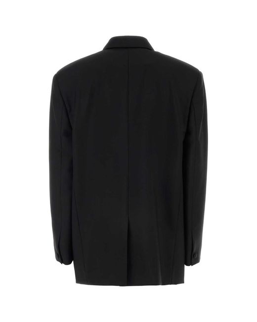 Givenchy Black Wool Mohair Oversized Blazer