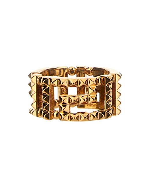 Versace Metallic Greek Ring for men