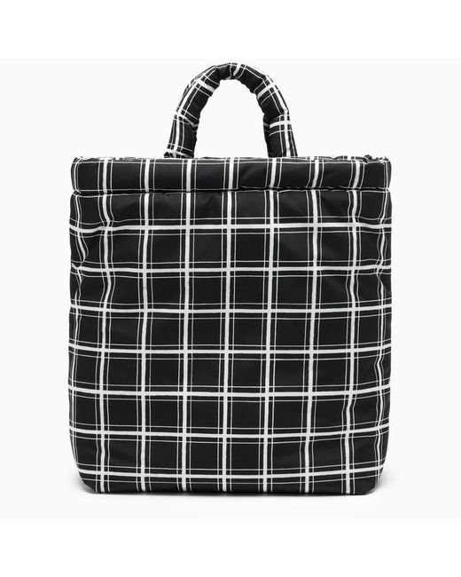 Marni Black Nylon Bag With Check Pattern for men
