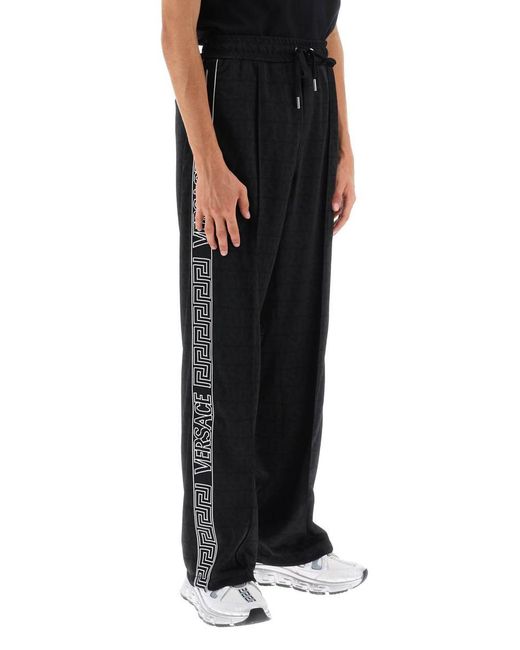 Versace Black Greca Joggers for men