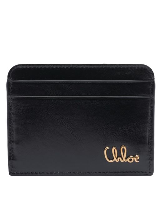 Chloé Iconic Cards Holder in Black | Lyst