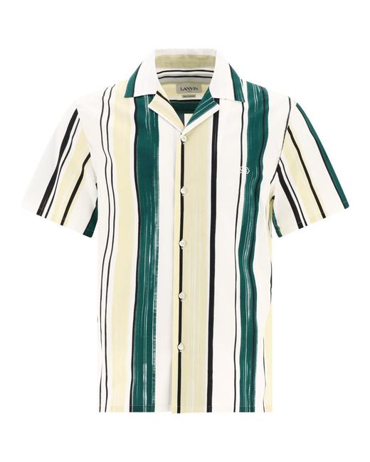 Lanvin White Shirt With Striped Pattern for men