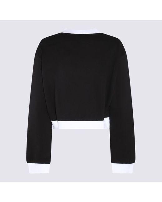 Dolce & Gabbana Black And White Cotton Sweatshirt