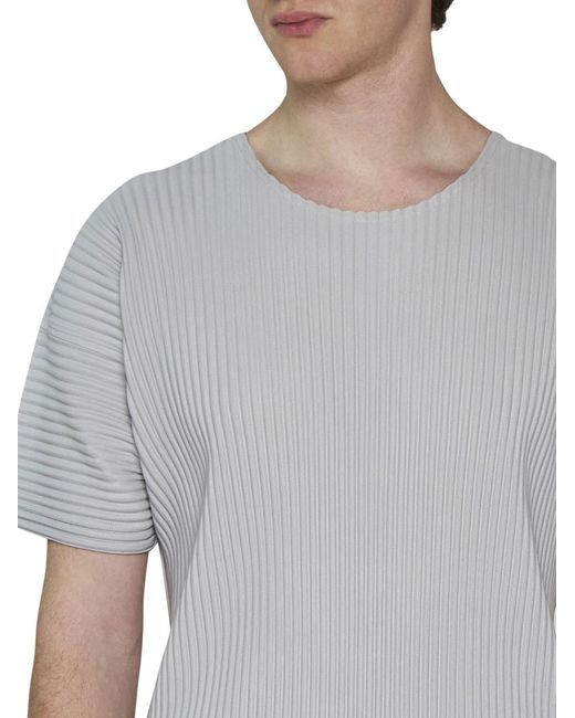 Homme Plissé Issey Miyake Gray Homme Plisse Issey Miyake T-shirts And Polos for men