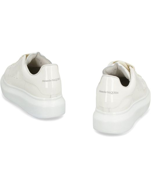 Alexander McQueen White Larry Patent Leather Sneakers