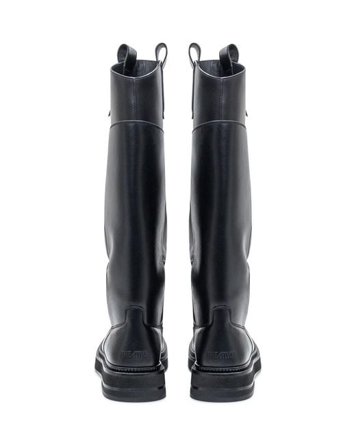 The Attico Blue High Boots With Asymmetrical Design