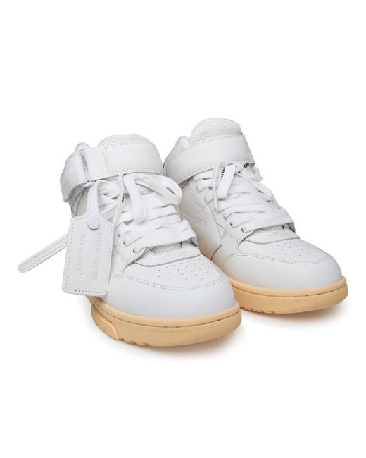 Off-White c/o Virgil Abloh White Off- 'Out Of Office' Mid Leather Sneakers