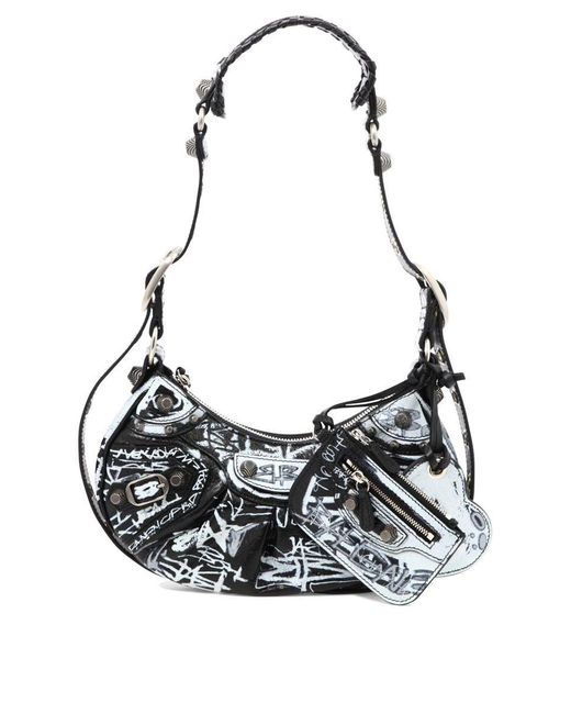 Balenciaga "le Cagole Xs Graffiti" Crossbody Bag in Gray Lyst