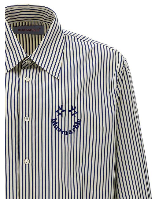 Bluemarble Gray 'Smiley Stripe' Shirt for men