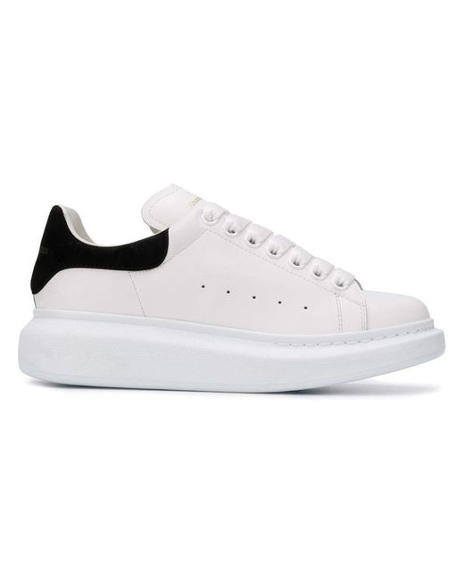 Alexander McQueen Oversized Transparent Sole Leather Sneakers in White |  Lyst