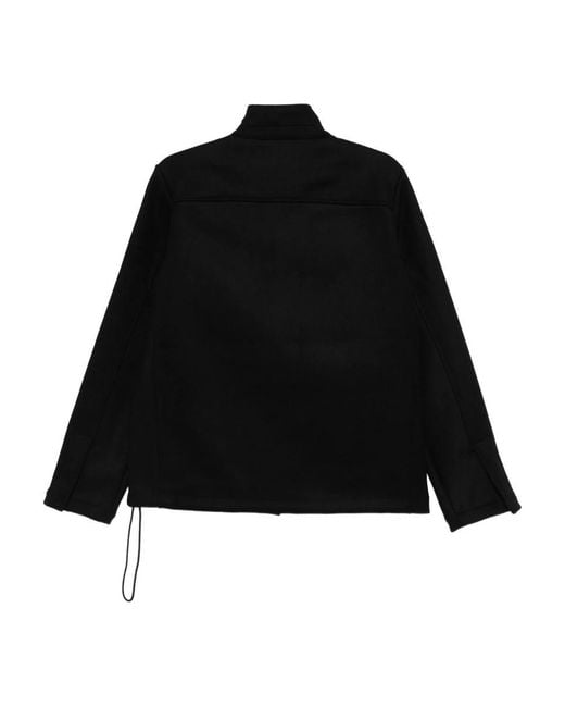 RANRA Black Hearth Full Zip Wool Jacket for men