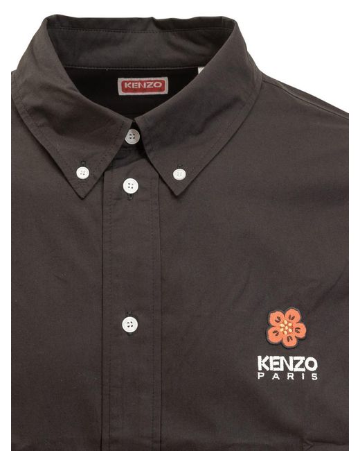 KENZO Black Boke Flower Shirt for men