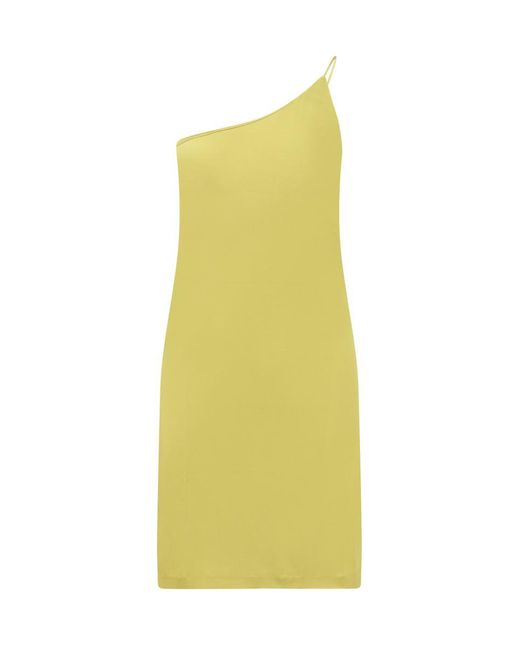 DSquared² Yellow One Shoulder Dress