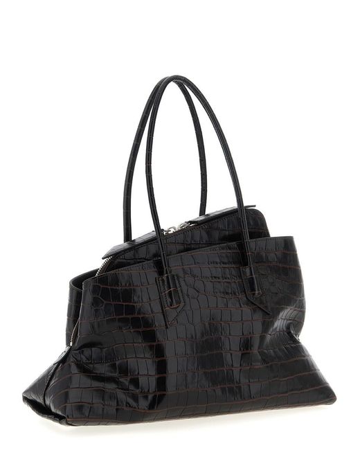 The Attico Black 'La Passeggiata Medium' Shoulder Bag