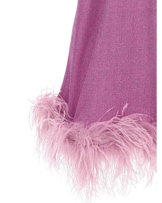 Oseree Pink 'Lumiere Plumage' Short Dress