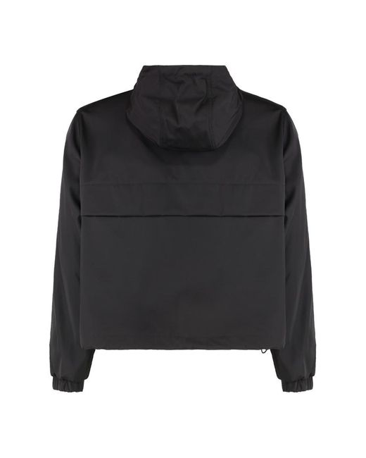 AMI Black Techno Fabric Jacket for men