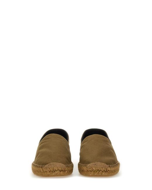 Saint Laurent Green Cotton Gabardine Espadrille for men