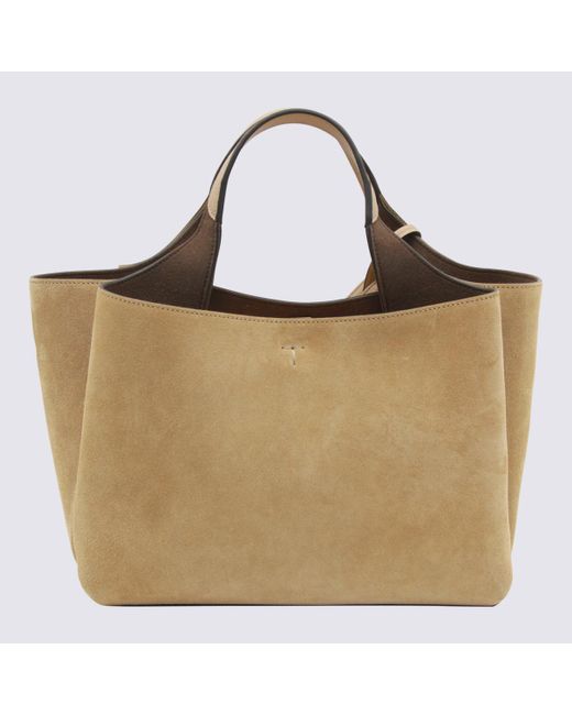 Tod's Natural Suede Leather Top Handle Bag