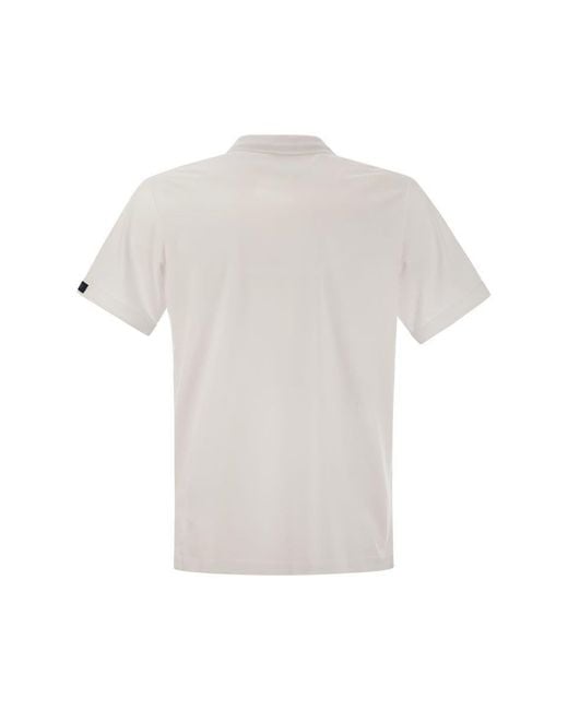 Fay White Short-Sleeved Cotton Polo Shirt for men