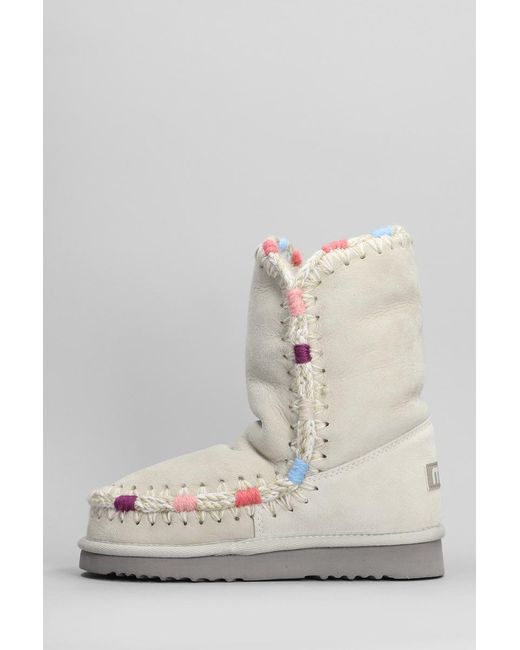 Mou Natural Eskimo 24 Low Heels Ankle Boots
