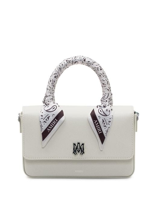Amiri White Hand Bag With Bandana