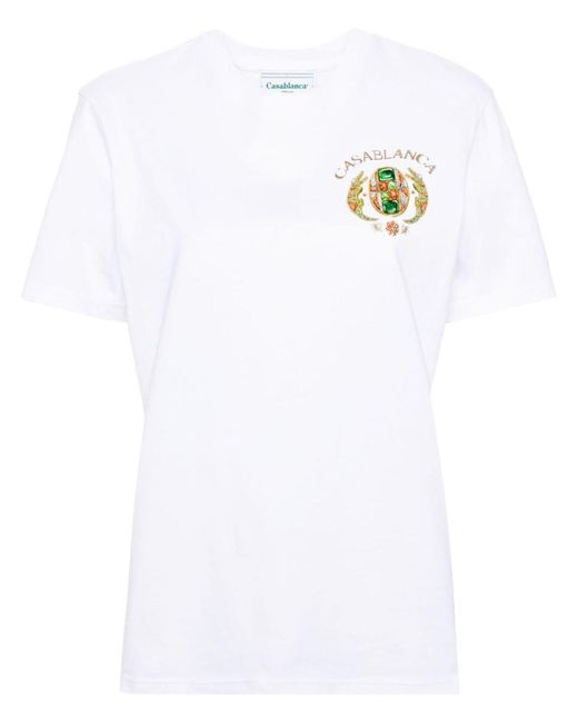 Casablancabrand White Joyaux D'Afrique Tennis Club T-Shirt