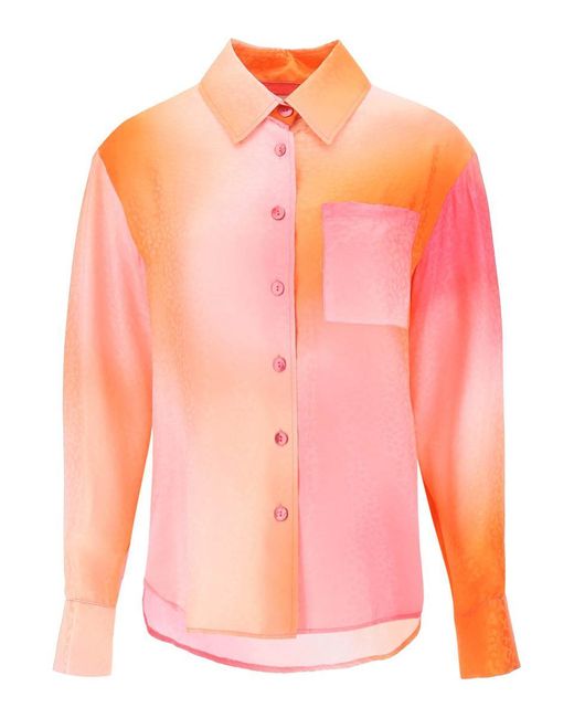 Art Dealer Pink Charlie Shirt In Jacquard Silk
