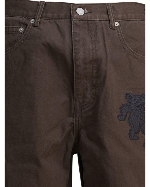 Thisisneverthat Gray "Gd Dancing Bears" Trousers for men