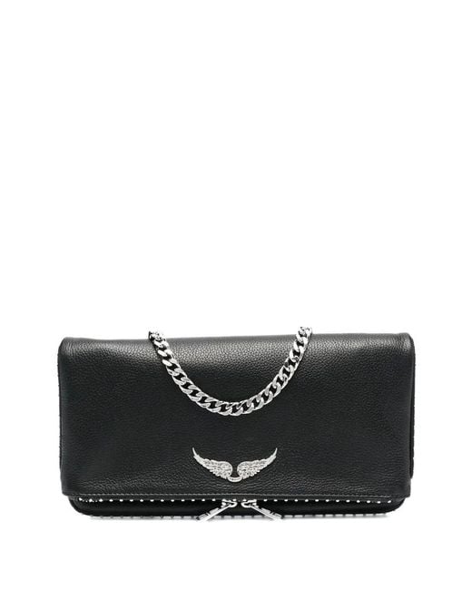 Zadig & Voltaire Black Rock Grained Leather Studs