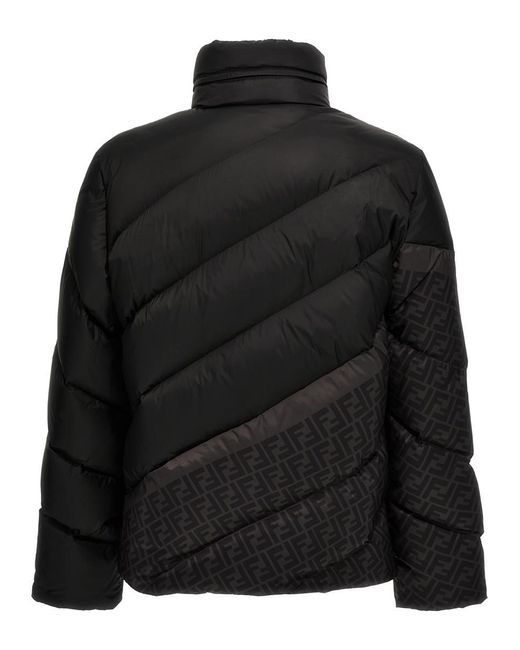 Fendi Black ' Diagonal' Down Jacket for men