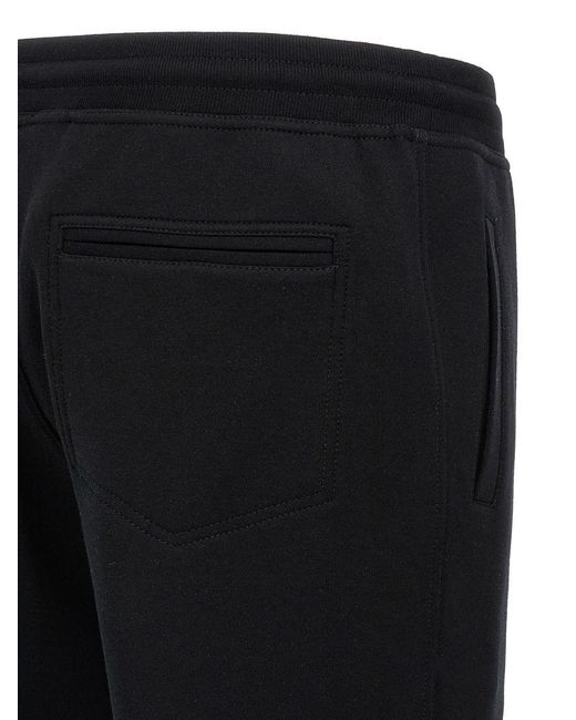 Brunello Cucinelli Black Cotton Joggers Pants for men