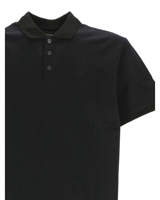 Emporio Armani Black T-shirts And Polos for men