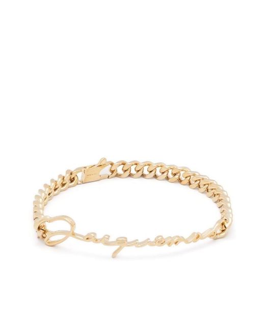 Jacquemus Logo Chainlink Bracelet in Metallic Lyst