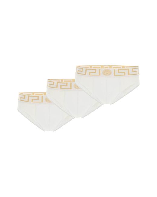 Versace White Underwear Briefs Tri-pack for men