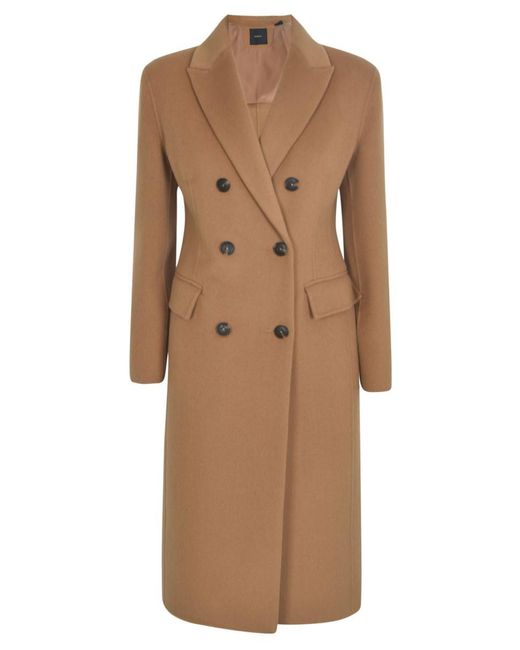 Pinko Natural Double-Breasted Coats