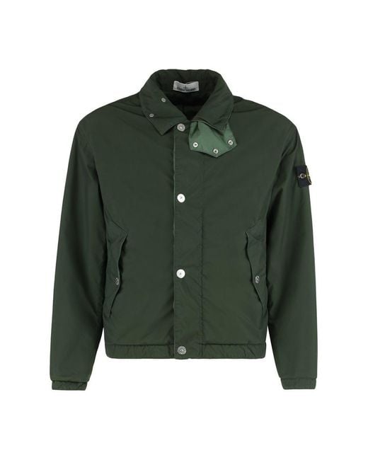 Stone Island Green Coach Jacket for men