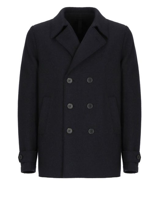 Harris Wharf London Black Coats Blue for men