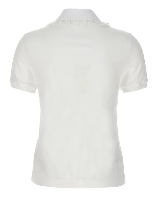 Dolce & Gabbana White Plastron T-Shirt